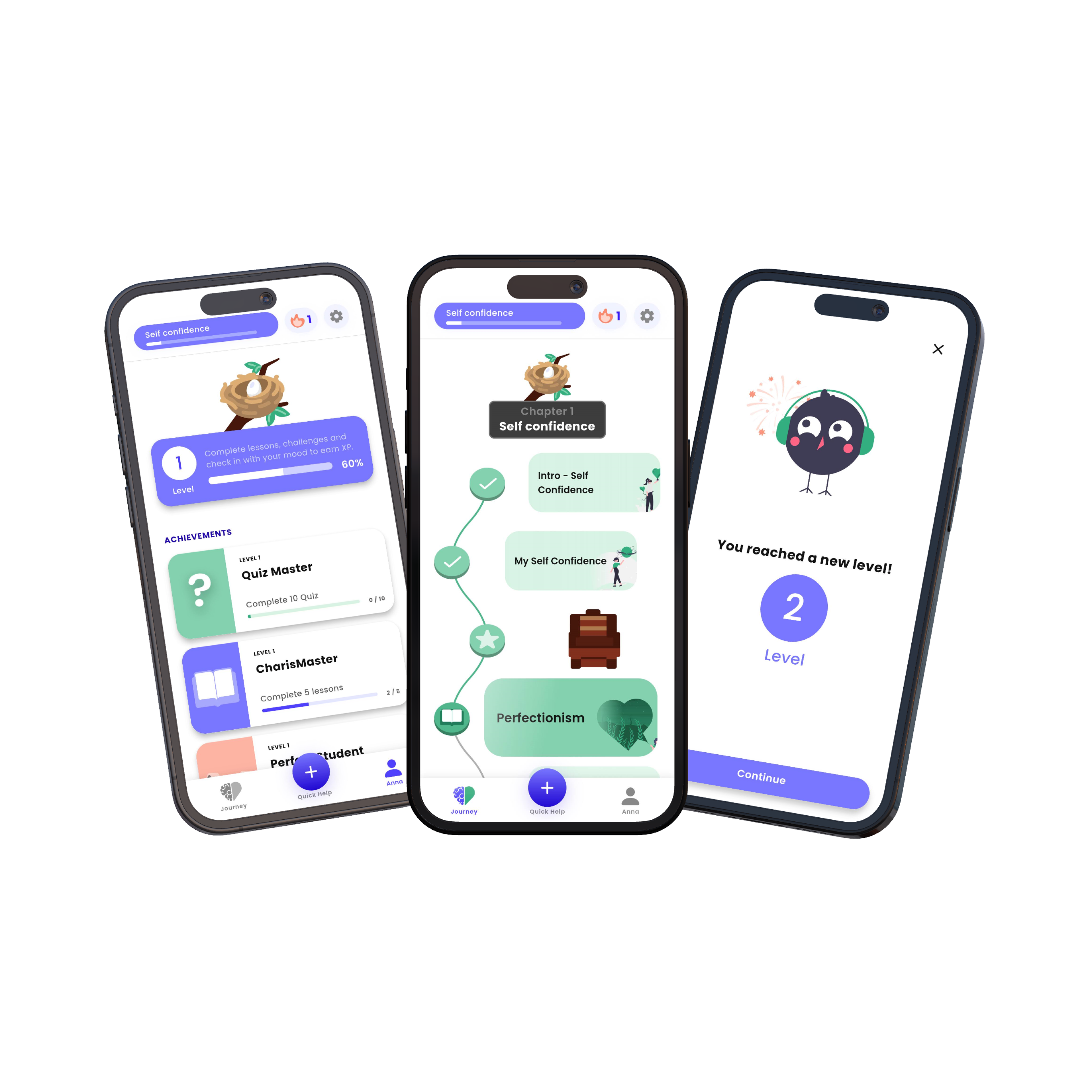 Screenshot of the CharisMe app for Social Skills. Course Overview / Homepage